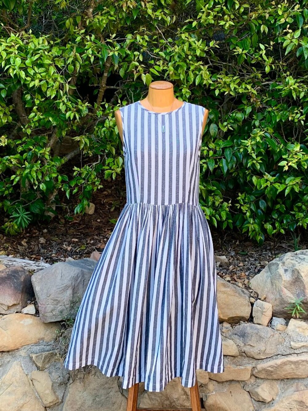 The Great sleeveless stripe dress